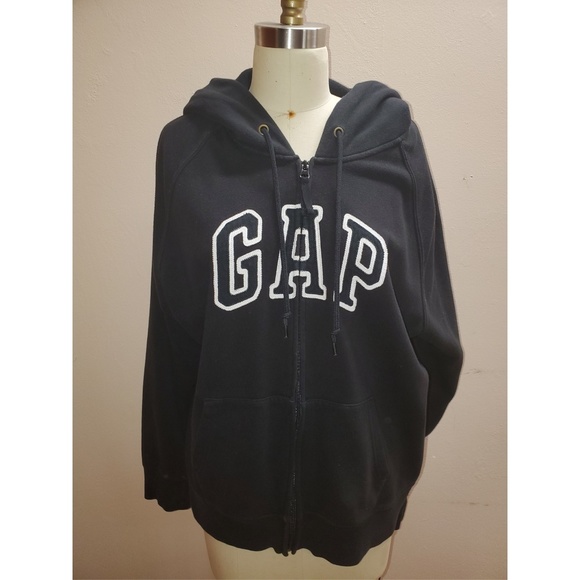 gap logo zip hoodie